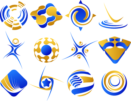 set of abstract design elementsのイラスト素材