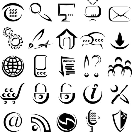 set of conceptual web iconsのイラスト素材