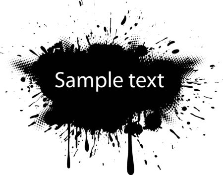 blot with halftone dotsのイラスト素材