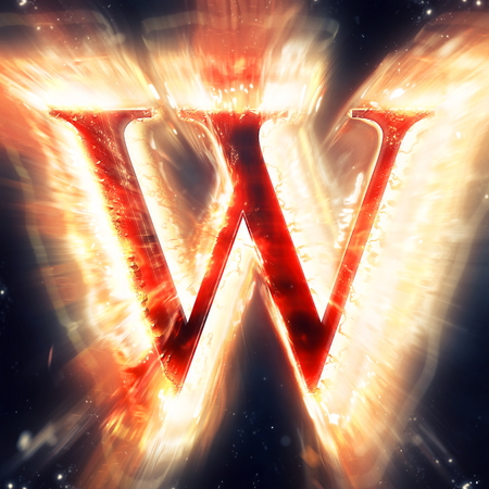 Red light letter Wの写真素材