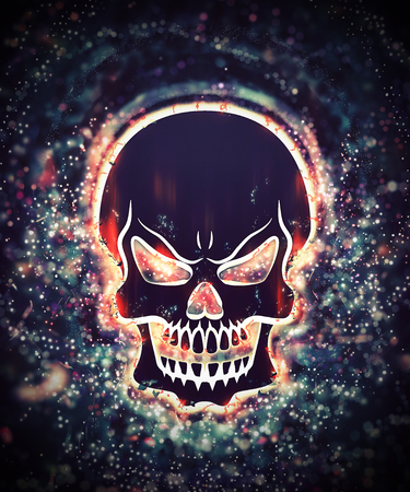 Colorful skullの写真素材