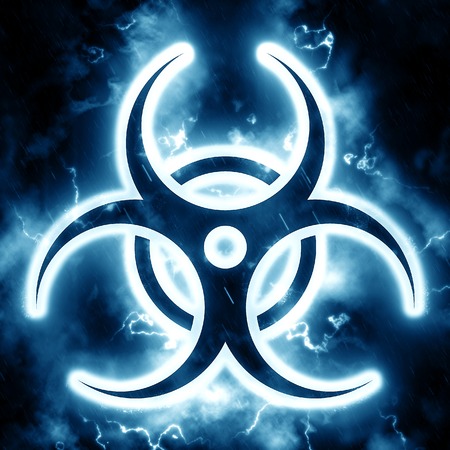 Lightning  biohazard signの写真素材