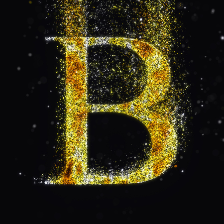 Gold letter Bの写真素材