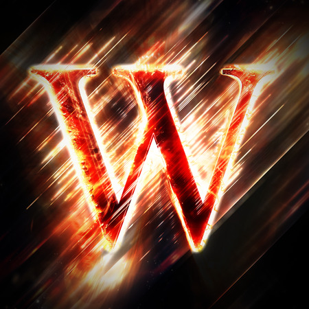 Red light letter Wの写真素材