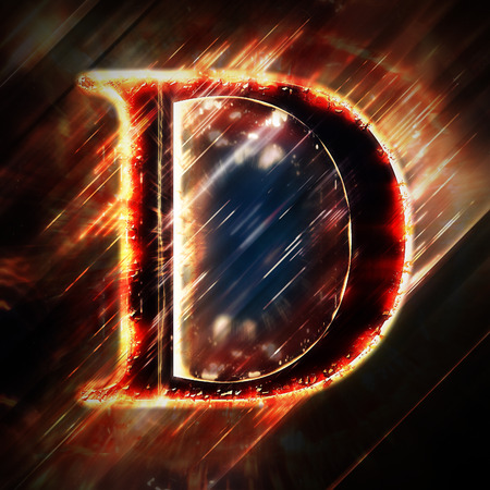 Red light letter Dの写真素材