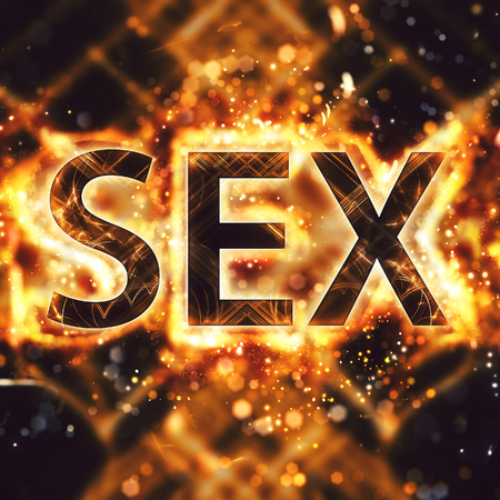 Word sex with bokeh effectの写真素材