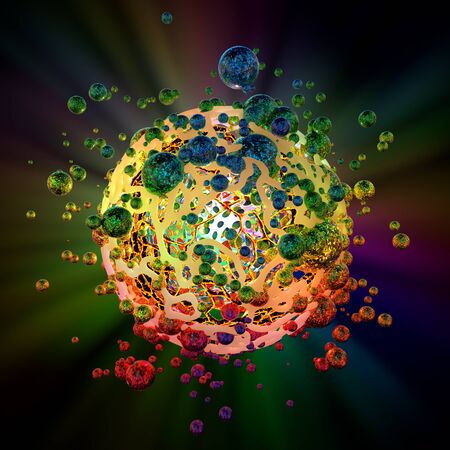 Organic colorful modern abstractionの写真素材