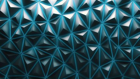 Abstract backdrop with blue illumination. 3d render.の写真素材