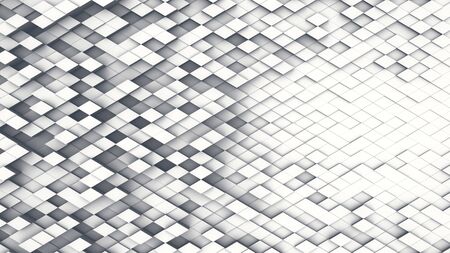 Abstract background with white poligonal elements. 3d render.