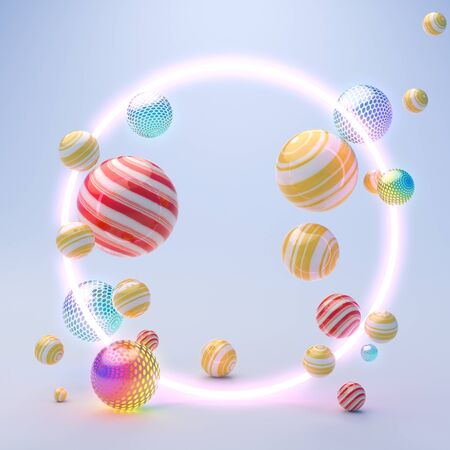 Abstract colorful 3d renderの写真素材