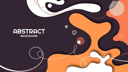 Abstract modern background with curved elementsのイラスト素材