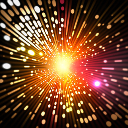 Abstract glowing luminous background with rays of light. Generative AI.の素材