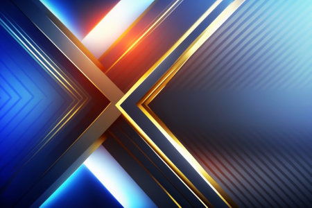 Abstract bright background with diagonal stripes with golden ornament. Created with generative AI.の素材