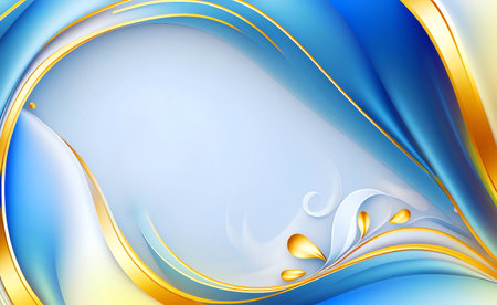 Abstract light composition with vibrant wavy forms. Elegance illustration. Created with generative AI.の素材