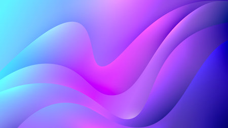 Vibrant wave background. Blue and pink color illustration.のイラスト素材