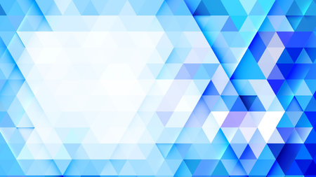 Geometric polygonal background. Modern composition with blue triangles.のイラスト素材