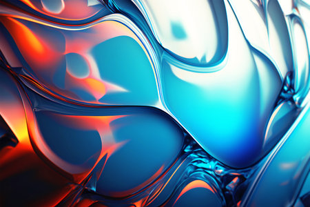 Abstract blue glass composition. Modern elegant abstraction.の写真素材