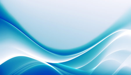 Soft blue and white background with wavy forms.の写真素材