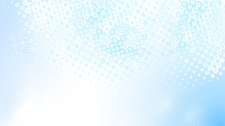 Light blue background. Modern illustration with translucent bubbles.のイラスト素材