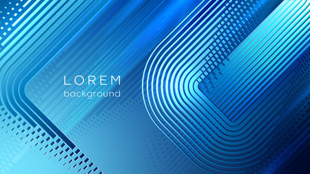 Blue striped abstract backdrop for your design or text.のイラスト素材