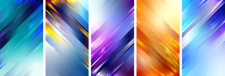 Pack of colorful compositions for backdrop of your design.のイラスト素材