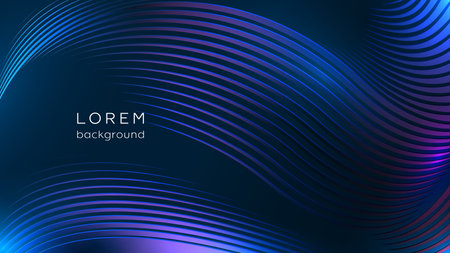 Elegant wavy blue composition with soft lines.のイラスト素材