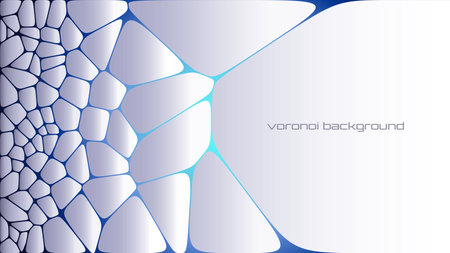 Elegant white abstract composition with voronoi fracture elements.のイラスト素材