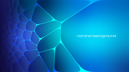 Modern blue abstract composition with voronoi fracture elements.のイラスト素材