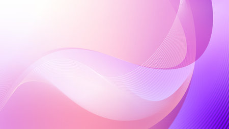 A pink and purple wave with a soft background.のイラスト素材