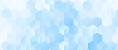 A geometric abstract background with a modern hexagonal pattern in light blue tones. Ideal for...