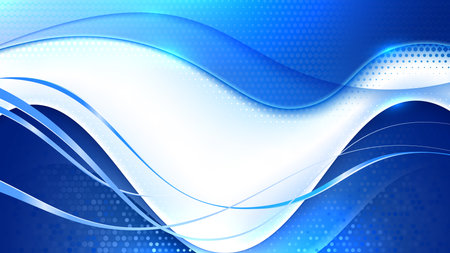 Abstract blue halftone illustration. Perfect for brochures, presentations and any design.のイラスト素材