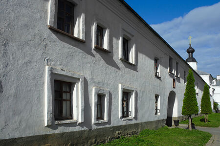 The island of Valaam, the wall internal caret Spaso-Preobrazhensky monasteryの写真素材