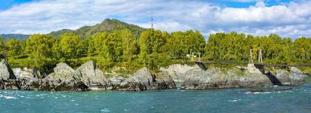 Rocks called Dragon's Teeth on the Katun river, Altai Republic