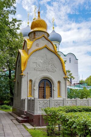 Chapel of Prokhorovs at Novodevichye convent, Moscow, Russiaの写真素材