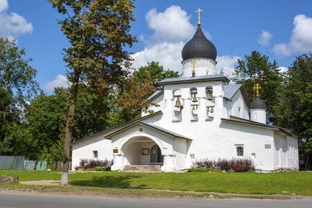 Pskov, the Old Orthodox Church of the Resurrection of Christ with Stadichya, an interesting historical placeの写真素材