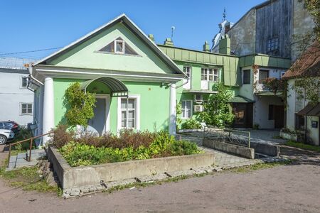 Vyborg, meeting room for Jehovah's Witnesses, building of the former Swedish merchant Guildの写真素材