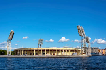 Saint Petersburg, stadium on Petrovsky island, panoramic viewのeditorial素材