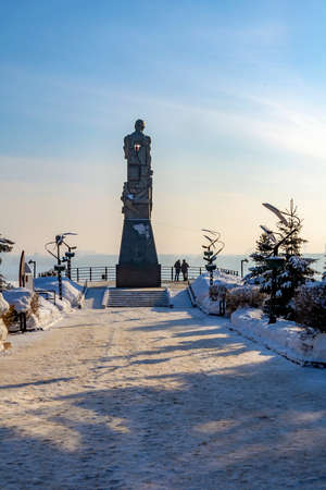 Kemerovo, observation deck on the high Bank of the Tom river, Kemerovo region-Kuzbassのeditorial素材