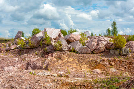 Abandoned marble quarry near the village of Artyshta, Kemerovo region-Kuzbassの写真素材