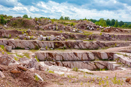 Abandoned marble quarry near the village of Artyshta, Kemerovo region-Kuzbass