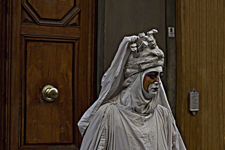 Masked Man In Tuscany, Florence  Street artist のeditorial素材