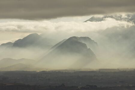 Mountains and cloudsの写真素材