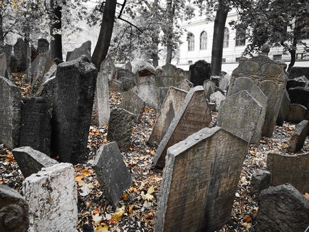 Old cemetery with graves