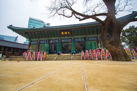 Jogyesa Temple in Seoul , South Korea のeditorial素材