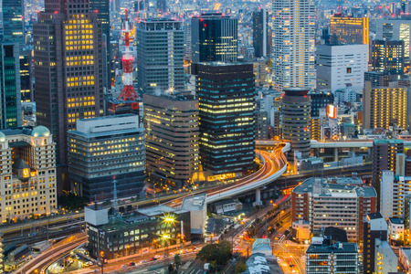 Osaka Skyline Kansai , Japanのeditorial素材