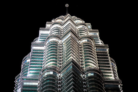 KUALA LUMPUR, MALAYSIA - OCTOBER 30: Nightscape of Petronas Twin Towers on October 30, 2009 in Kuala...
