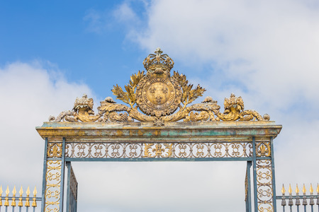 Gate at Chateau Versailles near Paris in Franceのeditorial素材