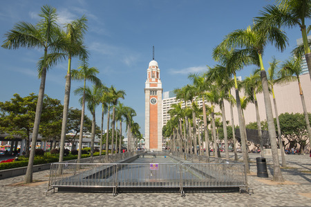 Clock tower landmark of Hong Kong.のeditorial素材