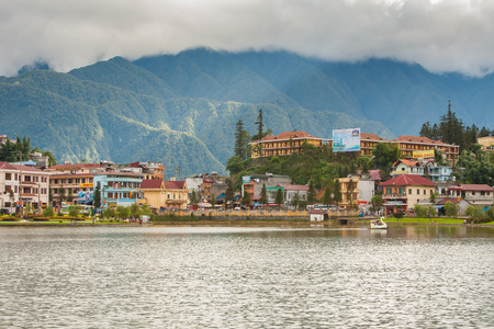 The city center of Sapa Village, Lao Cai Provice, Vietnam.の写真素材