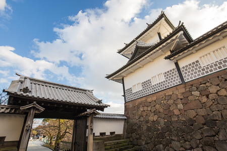 Kanazawa castle in Kanazawa, Japan.のeditorial素材